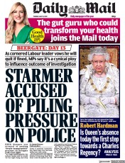 Daily Mail front page for 10 May 2022
