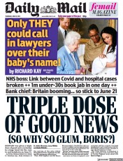 Daily Mail (UK) Newspaper Front Page for 10 June 2021