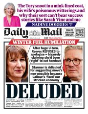Daily Mail front page for 10 June 2025