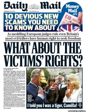 Daily Mail Newspaper Front Page (UK) for 10 July 2013