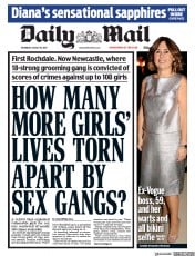 Daily Mail (UK) Newspaper Front Page for 10 August 2017