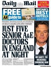 Daily Mail (UK) Newspaper Front Page for 10 September 2013