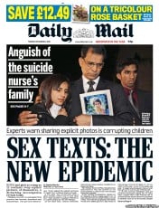 Daily Mail Newspaper Front Page (UK) for 11 December 2012