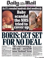 Daily Mail (UK) Newspaper Front Page for 11 December 2020