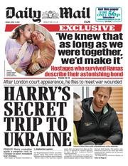 Daily Mail front page for 11 April 2025