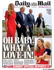 Daily Mail (UK) Newspaper Front Page for 11 June 2021