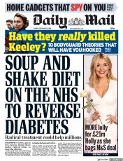 Daily Mail (UK) Newspaper Front Page for 11 September 2018