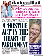 Daily Mail front page for 11 September 2023