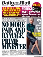 Daily Mail (UK) Newspaper Front Page for 12 October 2020