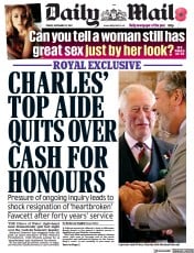 Daily Mail (UK) Newspaper Front Page for 12 November 2021