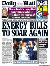 Daily Mail Newspaper Front Page (UK) for 12 December 2012