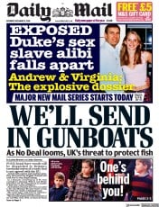 Daily Mail (UK) Newspaper Front Page for 12 December 2020