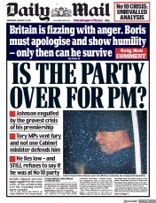 Daily Mail front page for 12 January 2022