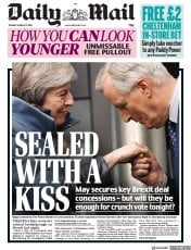 Daily Mail (UK) Newspaper Front Page for 12 March 2019