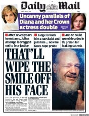 Daily Mail (UK) Newspaper Front Page for 12 April 2019