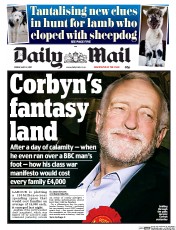 Daily Mail (UK) Newspaper Front Page for 12 May 2017