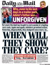 Daily Mail (UK) Newspaper Front Page for 12 May 2021