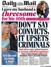 Daily Mail front page for 12 May 2023