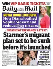 Daily Mail front page for 12 July 2025