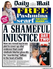 Daily Mail (UK) Newspaper Front Page for 12 September 2015