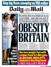 Daily Mail (UK) Newspaper Front Page for 12 September 2018