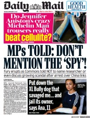 Daily Mail front page for 12 September 2023