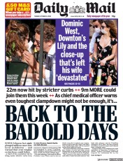 Daily Mail (UK) Newspaper Front Page for 13 October 2020