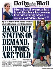 Daily Mail front page for 13 January 2023
