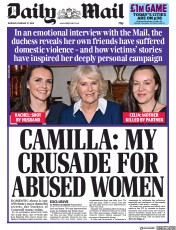 Daily Mail (UK) Newspaper Front Page for 13 February 2020