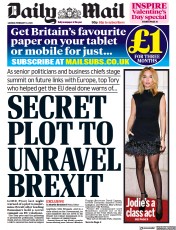 Daily Mail (UK) Newspaper Front Page for 13 February 2023