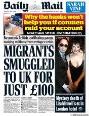Daily Mail (UK) Newspaper Front Page for 13 April 2016