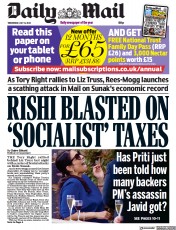 Daily Mail (UK) Newspaper Front Page for 13 July 2022