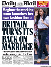 Daily Mail (UK) Newspaper Front Page for 13 September 2019