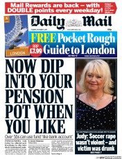 Daily Mail (UK) Newspaper Front Page for 14 October 2014