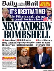 Daily Mail (UK) Newspaper Front Page for 14 December 2020