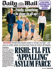 Daily Mail (UK) Newspaper Front Page for 14 December 2022