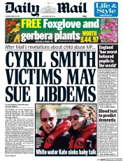 Daily Mail Newspaper Front Page (UK) for 14 April 2014