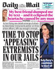Daily Mail front page for 14 April 2025