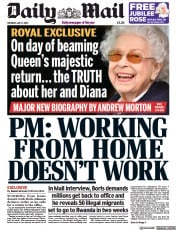 Daily Mail front page for 14 May 2022