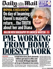 Daily Mail (UK) Newspaper Front Page for 14 May 2022