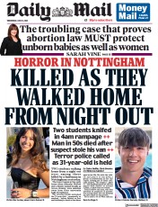 Daily Mail (UK) Newspaper Front Page for 14 June 2023