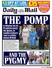 Daily Mail (UK) Newspaper Front Page for 14 July 2018