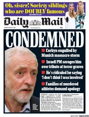 Daily Mail (UK) Newspaper Front Page for 14 August 2018