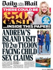 Daily Mail (UK) Newspaper Front Page for 15 February 2020