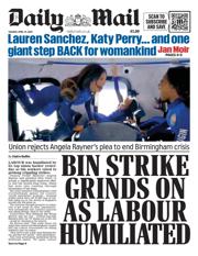Daily Mail front page for 15 April 2025