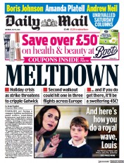 Daily Mail (UK) Newspaper Front Page for 15 July 2023