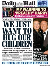 Daily Mail (UK) Newspaper Front Page for 16 November 2020