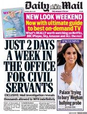 Daily Mail (UK) Newspaper Front Page for 16 April 2022