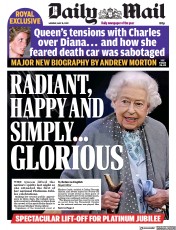 Daily Mail (UK) Newspaper Front Page for 16 May 2022