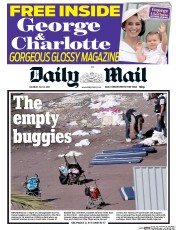 Daily Mail (UK) Newspaper Front Page for 16 July 2016